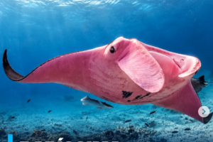 Única no mundo: conheça a manta rosa que intriga cientistas na Grande Barreira de Corais