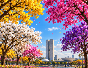 Em plena temporada dos ipês, o Brasil ganha outras cores — e Brasília vira um espetáculo à parte