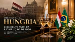 Embaixada da Hungria celebra 70 anos da Revolução de 1956 em recepção memorável na Embaixada.