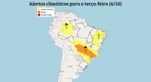 Chuvas e trovoadas atingem todas as regiões do Brasil
